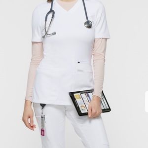 Jaanuu Scrub in white